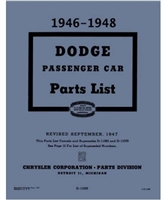 Illustrated Factory Parts Manual for 1946-1948 Dodge Passenger Cars