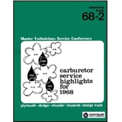 Master Technicians Service Conference 1968 Carburetor Service Highlights