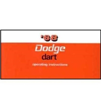 Chrysler Corp. authorized and licensed reprint of the original owner/operator manual originally supplied in the glovebox of all 1968 Dodge Dart