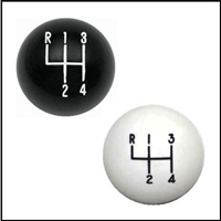 Black or white knob with special 3/8"-24 thread for factory installed Hurst shifters on 1964-65 A-Body, B-Body and C-Body