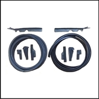 Door-jamb weatherstrip package with 25 ft of correct rubber extrusion and (8) molded ends for 1960-63 Imperial convertibles and 2-door hardtops