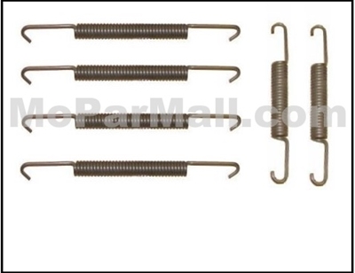 Set of (4) front and (2) rear brake shoe return springs for 1946-48 Chrysler Corp. passenger cars