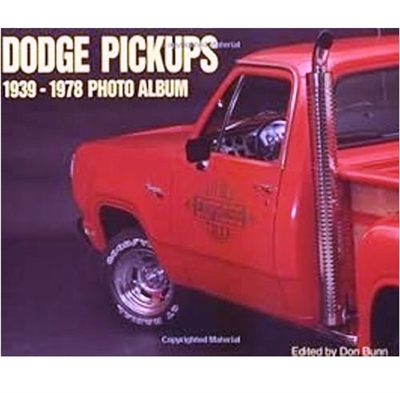 110-page comprehensive black and white photographic history of the pickups that earned Dodge its reputation as a leader in engineering and style