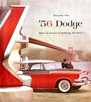 12"x 13" 8-page showroom sales catalog for all 1956 Dodge Coronet - Custom Royal - Royal - Sierra
