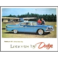 8-page showroom sales catalog for 1957 Dodge hardtops and convertibles