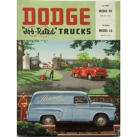 16-page 8.5" x 11" showroom sales catalog for 1954 Dodge Model B6 and Model C6 trucks