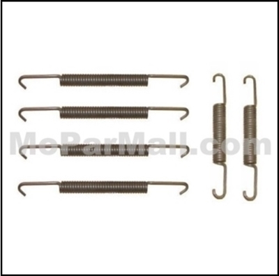 Set of (4) front and (2) rear brake shoe return springs