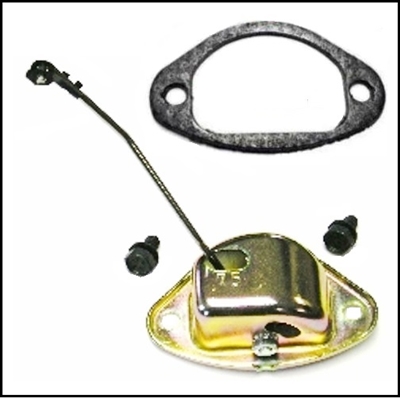 Automatic choke assembly with mounting hardware and gasket for 1971-72 Plymouth Barracuda - Duster - GTX - RoadRunner - Satellite - Scamp and 1971-72 Dodge Challenger - Charger - Dart - Demon with 340 CID engine