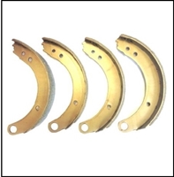 Set of (4) relined bonded brake shoes for all 1949-54 Chrysler Corp. passenger cars