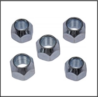 Set of (5) 1/2"-20 or 9/16"-18 wheel lug nuts