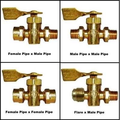 Forged brass marine in-line fuel shut off valve for vintage runabouts and cruisers