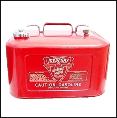 Set (2) decals for 1954-68 Evinrude, Gale, Johnson and Mercury 6-gallon portable gas tanks