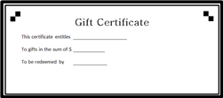 gift Certificate
