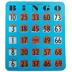 Easy Read Finger Tip Bingo Cards<br><br>