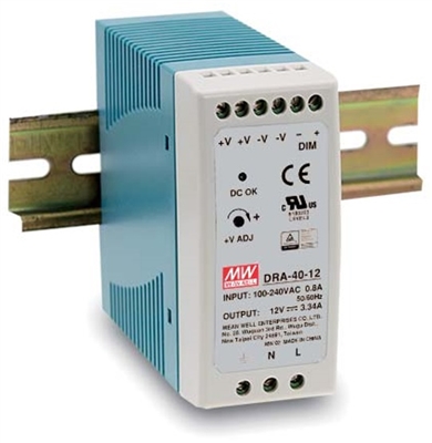 Mean Well: DIN Rail Power Supply (DRA-40)