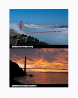 Lenticular Postcard GGB Sunrise and Fog