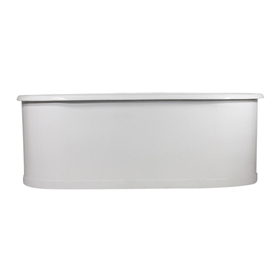 Any Solid Color 'Blackfriars61' 61" Cast Iron Double Ended Metal Skirted Tub and Drain