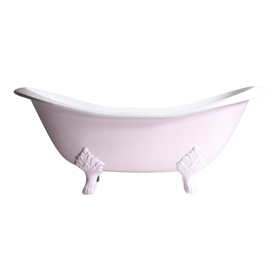 Any Solid Color 'Croxden-73' 73" Cast Iron Double Slipper Clawfoot Tub with Drain