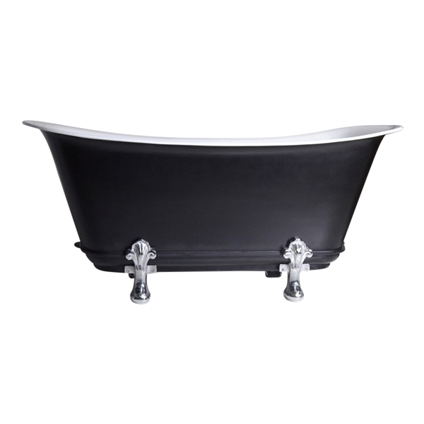 Any Solid Color 'Fontenelle-73' 73" Cast Iron Chariot Clawfoot Tub with Drain