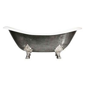 'The Sibton68' 68" Cast Iron Double Slipper Tub