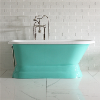 'The Talley' 60" Cast Iron Classic Style Pedestal Tub and Drain