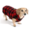 Reversible Buffalo Plaid Dachshund Coat