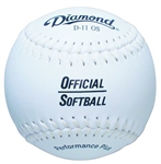 diamond official game 11" practice softballs 11os - dozen