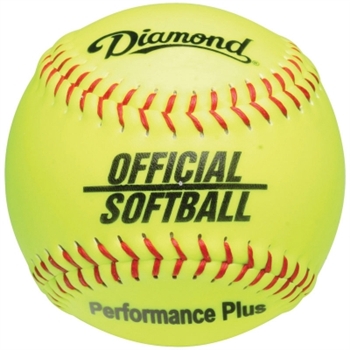 diamond 12" yellow official league practice softballs 12os - dozen