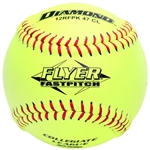 diamond flyer 12" collegiate leather fastpitch softballs 12rfpk 47 cl - dozen