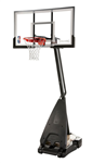 spalding 54" glass portable basketball hoop