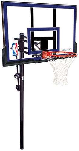 spalding 50" acrylic in-ground basketball hoop