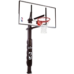 spalding 60" glass in-ground basketball hoop