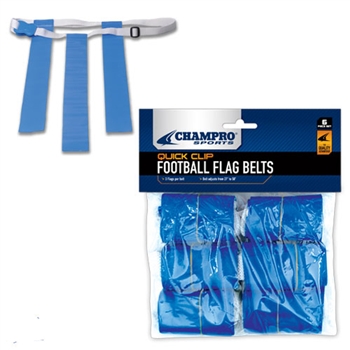 champro quick clip adjustable flag football belts - 6 pack