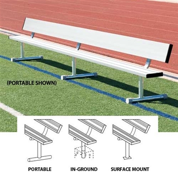 Sport Portable Aluminum Bench with Back - 21 Foot