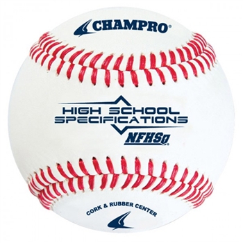 champro cbb-200hs nfhs approved leather baseball