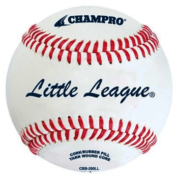 champro cbb-200ll little league approved leather baseball - dozen