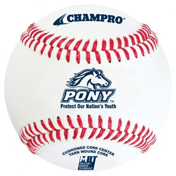 champro cbb-300pl official pony league game baseball - dozen
