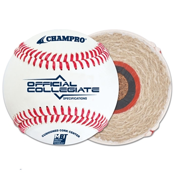 Champro Collegiate Specifications - Full Grain Leather Cover - Flat Seam