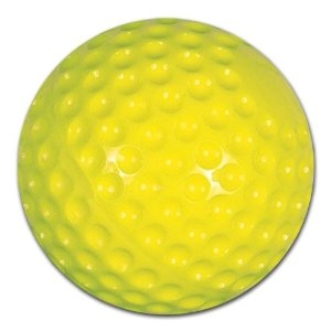 champro optic yellow dimple machine baseball - dozen