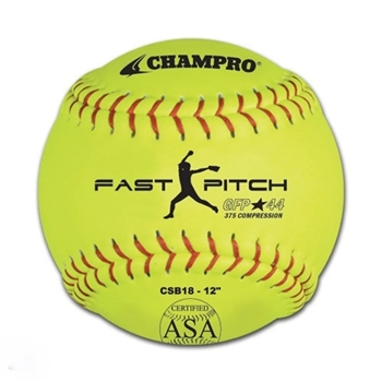 champro 12" asa fast pitch softball - synthetic - .44 cor - dozen
