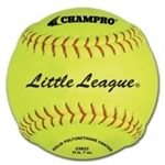 champro 12" little league fast pitch softballs - leather - .47 cor - dozen