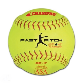 champro asa 11" slow pitch softball - durahide - .44cor - dozen