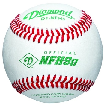 diamond d1-nfhs official nfhs game baseballs - dozen