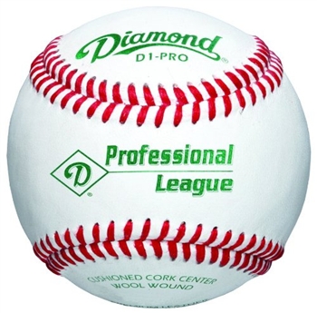 diamond d1-pro professional league leather baseballs - dozen