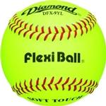diamond sports dfx-9yl leather flexiball practice baseballs
