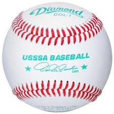 diamond dol-1 usssa approved leather game baseballs - dozen