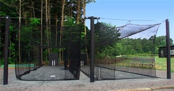 Baseball Mastodon Double Stall Batting Cage 12x12x55 #62 Netting