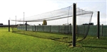 mastodon complete set batting cage 12'h x 14'w x 55'd #62 netting