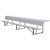 Sports 27 Foot Aluminum Player Bench with Rear Shelf