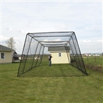 baseball 55' trapezoid batting cage kit w l-screen